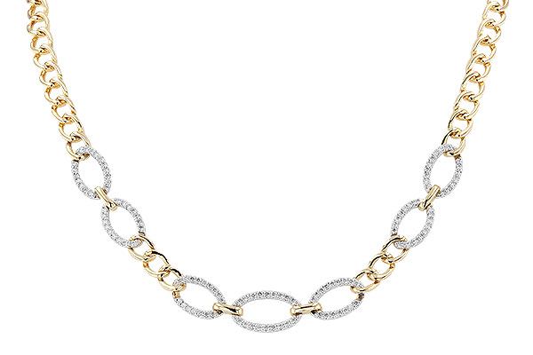 C310-20132: NECKLACE 1.12 TW (17")(INCLUDES BAR LINKS)