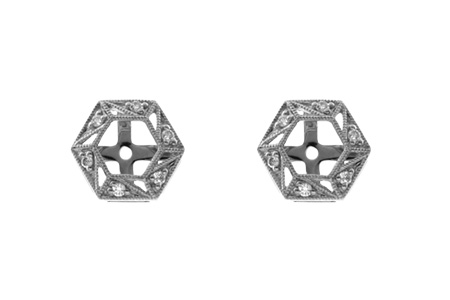G036-62832: EARRING JACKETS .08 TW (FOR 0.50-1.00 CT TW STUDS)