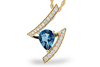 E311-10123: NECK 1.04 LONDON BLUE TOPAZ 1.23 TGW (8x6MM)