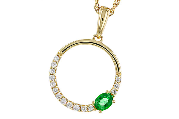 E311-11932: NECKLACE .19 EMERALD .34 TGW