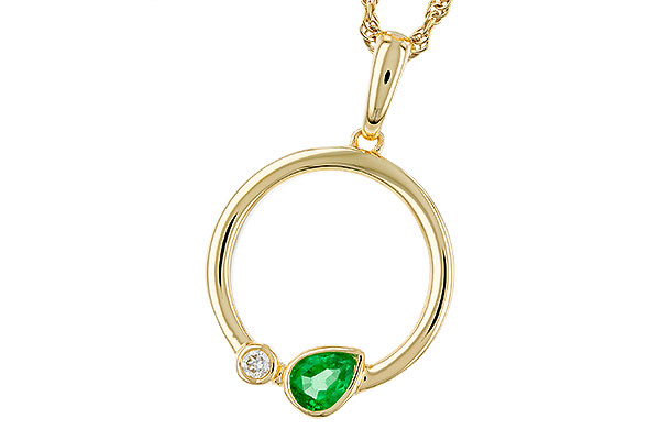 H311-11068: NECKLACE .20 EMERALD .22 TGW