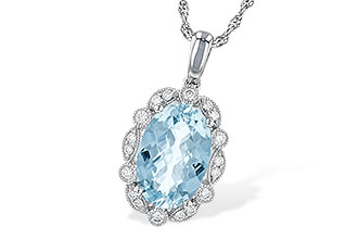 K226-60122: NECKLACE 2.40 AQUA 2.57 TGW (12x8MM AQ)