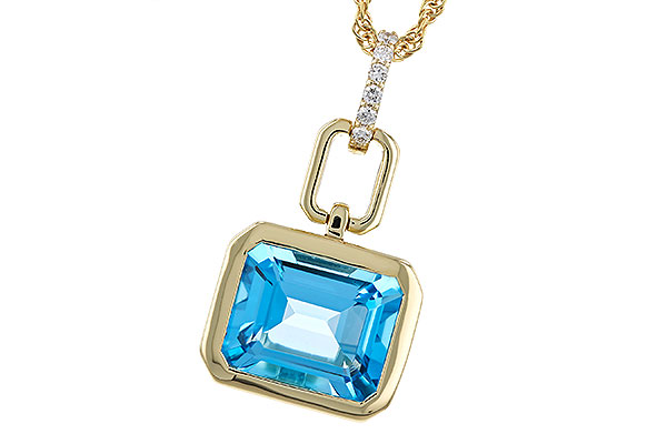 M311-12904: NECKLACE 3.26 BLUE TOPAZ 3.30 TGW (10x8MM BT)